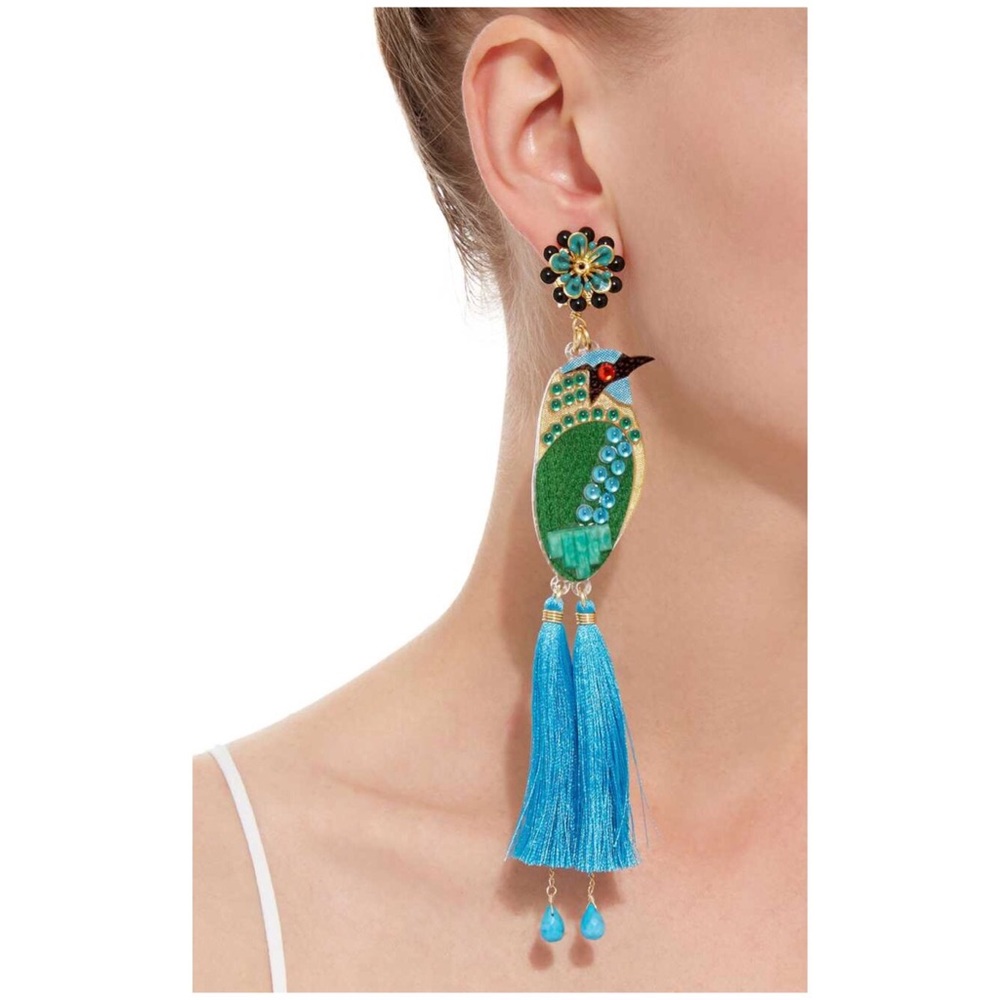 Mercedes Salazar bird earrings